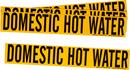 Brady Worldwide Black/Yellow 2-1/4 x 14 in. Vinyl Domestic Hot Water Pipe Marker 