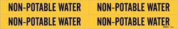 Vinyl Non-Potable Water Pipe Marker in Black|Yellow