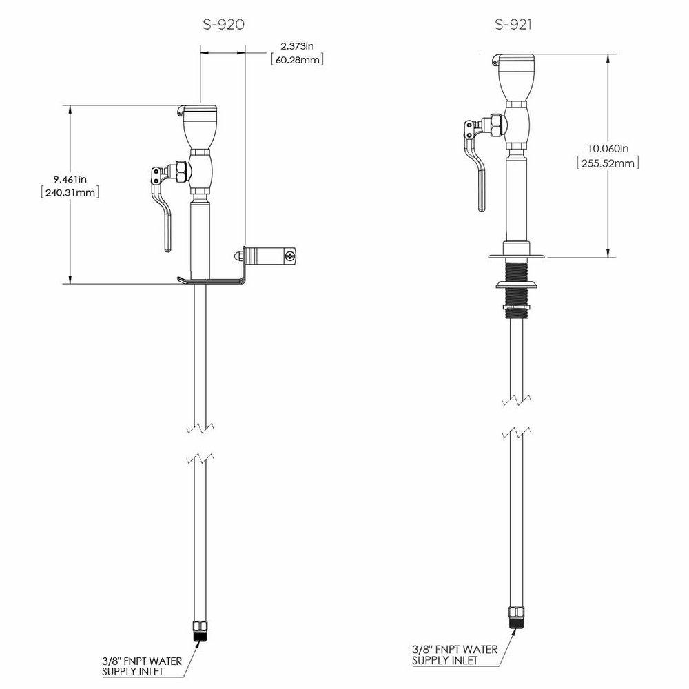 Speakman Polished Chrome Wall Mount Drench Hose 