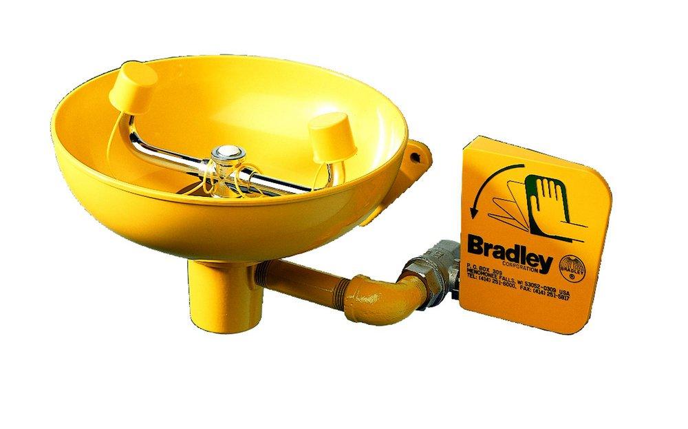 Bradley Corporation Yellow Wall Mount Eye Wash Plastic Bowl 