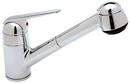1-Hole Pull-Out Kitchen Faucet with Single Lever Handle in Polished Chrome