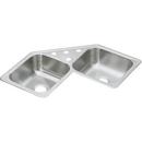 31-7/8 x 31-7/8 in. 3 Hole Stainless Steel Double Bowl Drop-in Kitchen Sink in Elite Satin