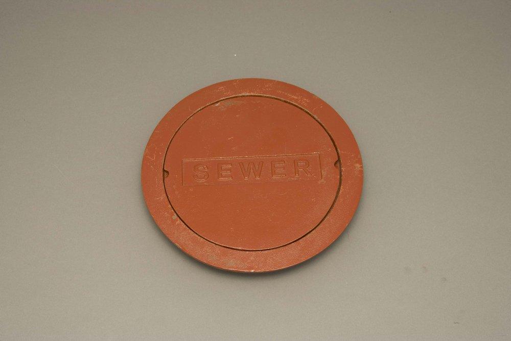 PROFLO&reg; Red 10 in. Round Sewer Box with Lid 