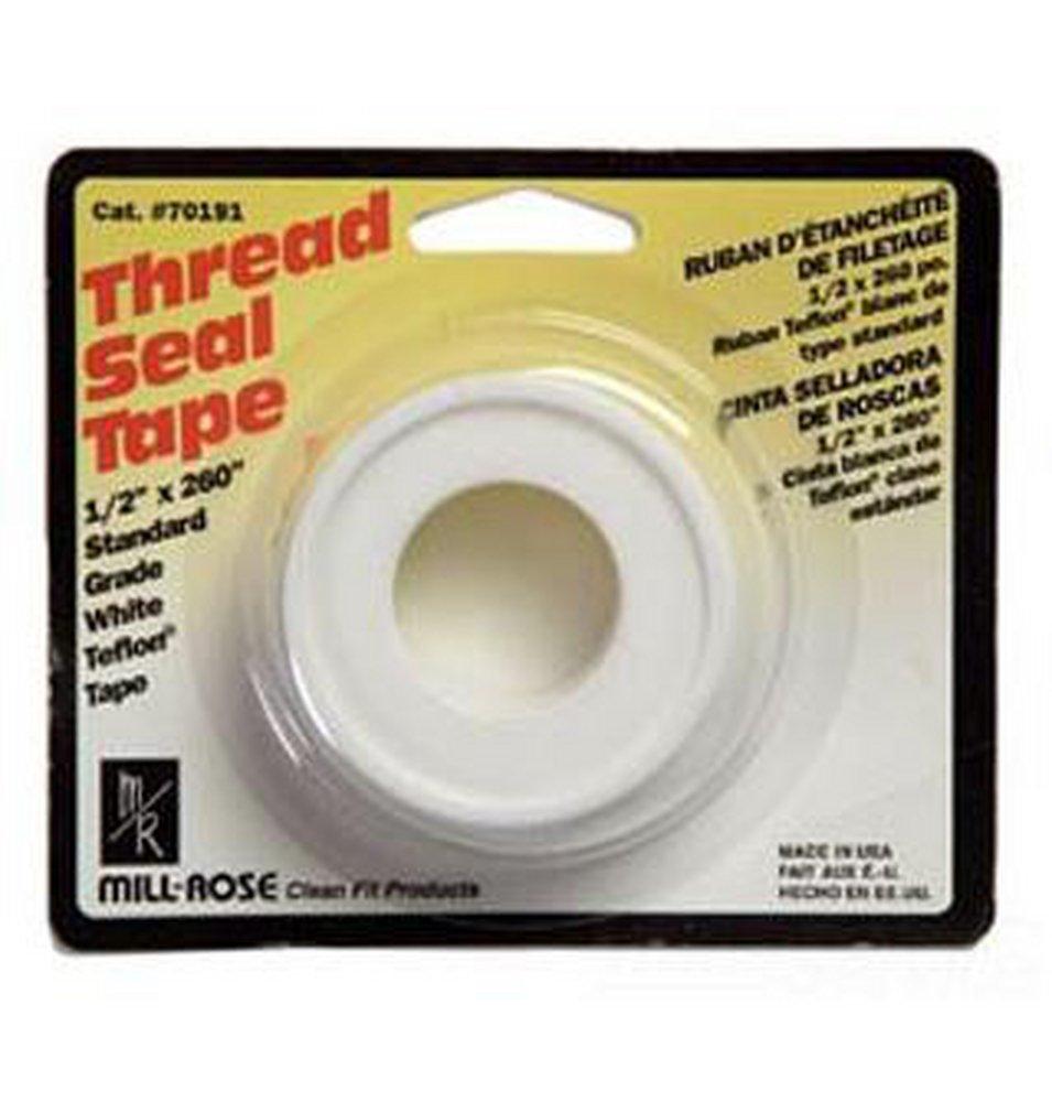 Mill-Rose White 1/2 in. PTFE Tape in White 