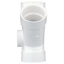 White PVC DWV Wye with 2 