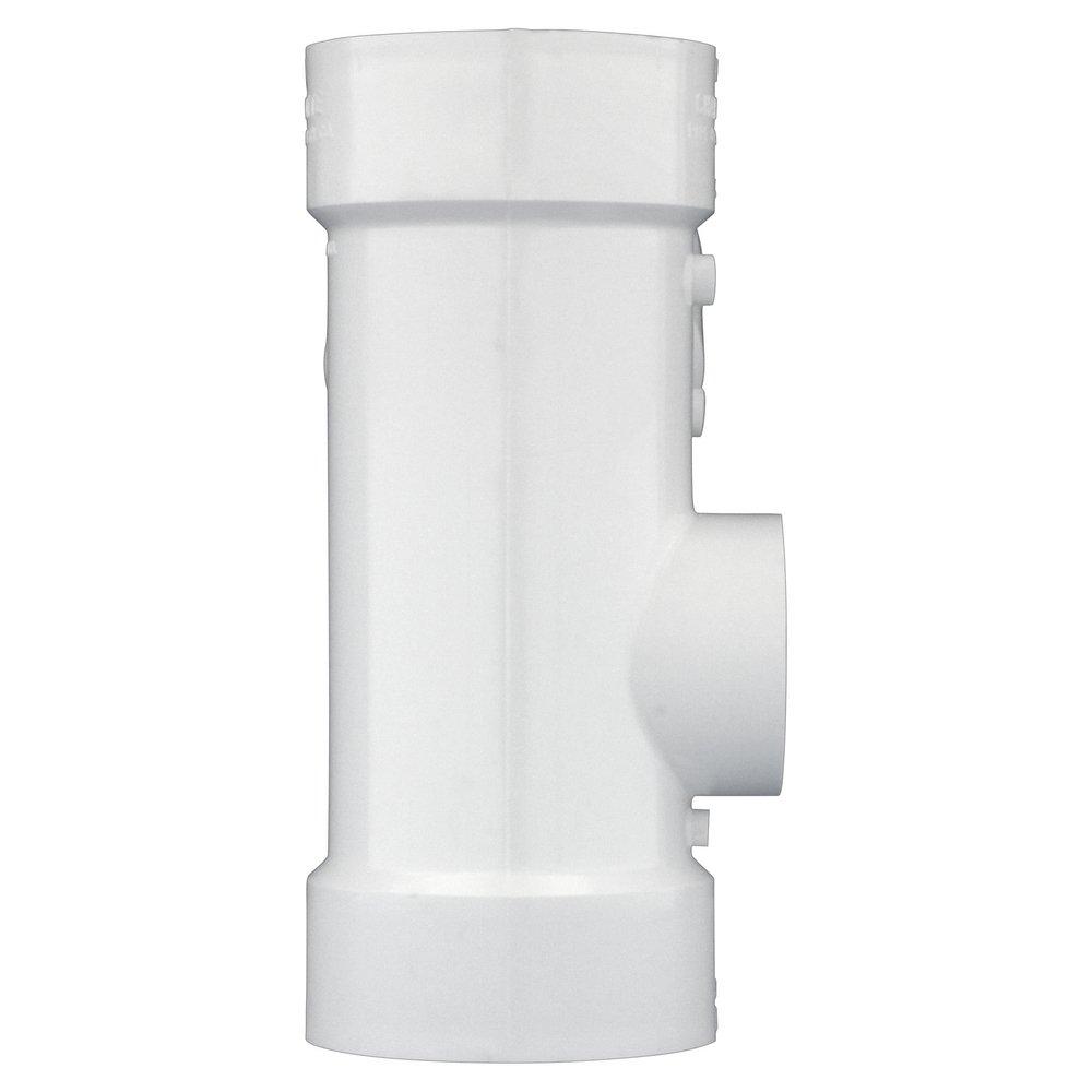 White PVC DWV Wye with 2 