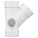 White PVC DWV Wye with 2 