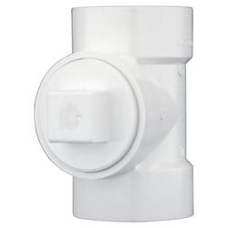 3 in. Hub x FPT Straight, DWV and Test Schedule 30 PVC Tee with Plug