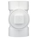 White Hub x FPT Straight, DWV and Test Schedule 30 PVC Tee with Plug 