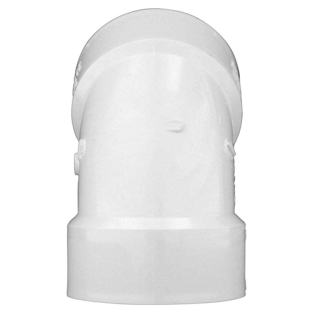White Hub Straight and DWV Schedule 30 PVC and DWV 60 Degree Elbow 