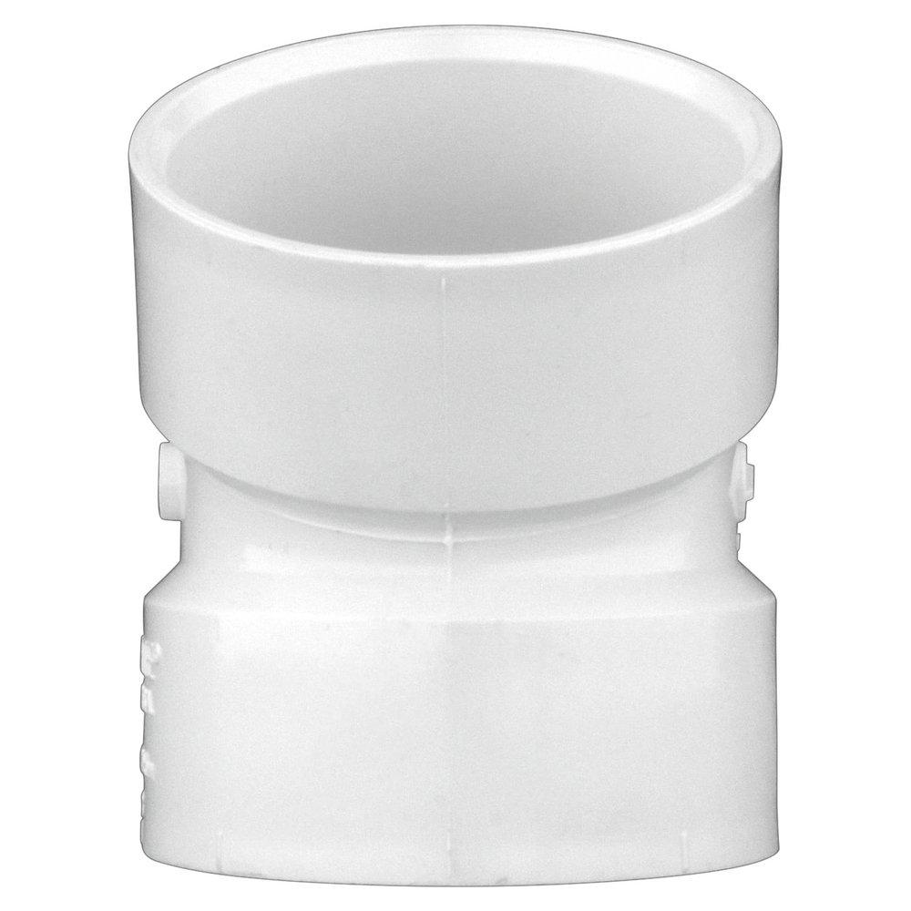 White Hub Straight and DWV Schedule 30 PVC 22-1/2 Degree Elbow 