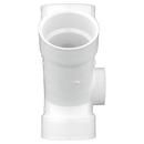 White PVC DWV Wye with 2 
