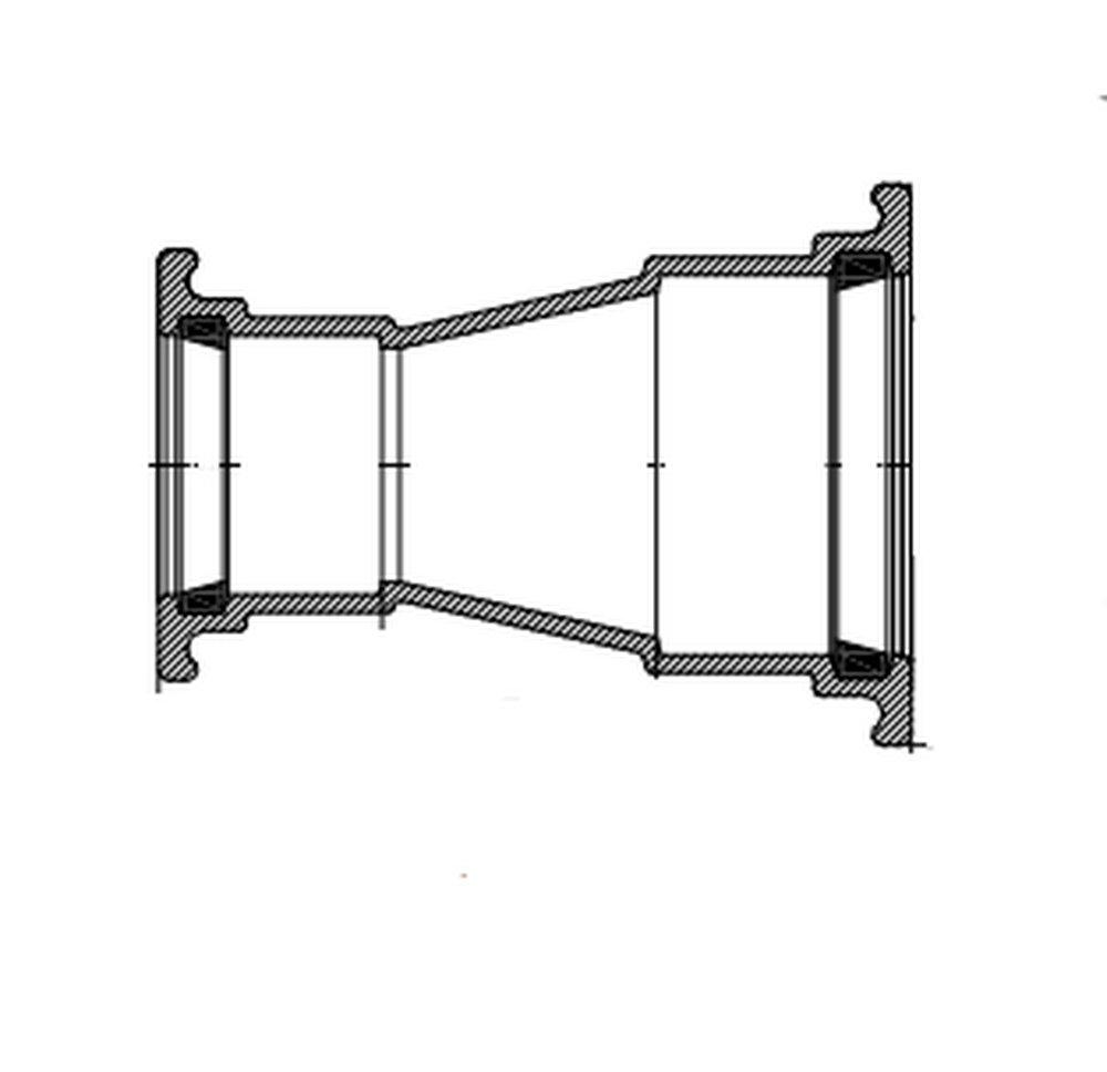 Harrington Corporation Bell End Ductile Iron Push-On Reducer 