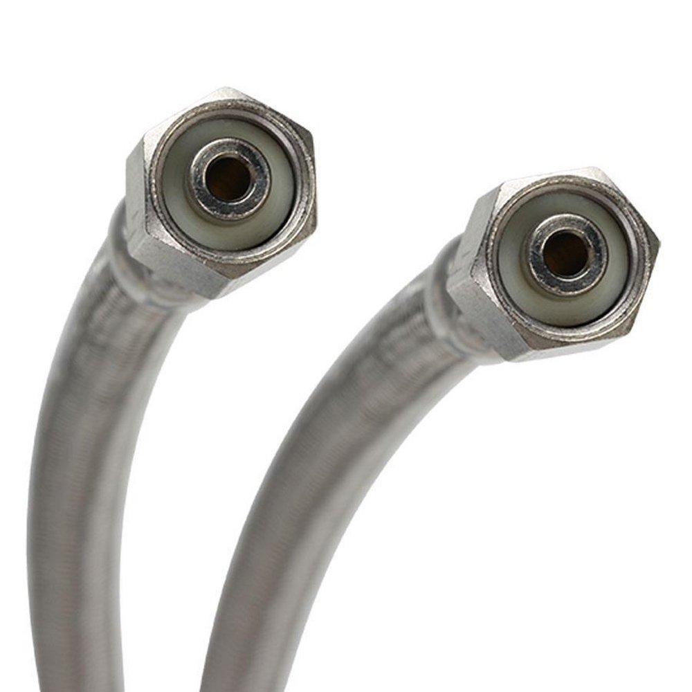 BrassCraft Stainless Steel 1/4 in. Braided Stainless Ice Maker Flexible Water Connector 