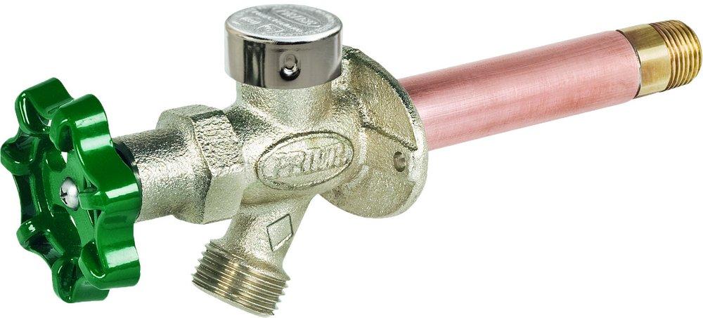 PRIER Products Satin Nickel Plated Residential Anti-Siphon Wall Hydrant 