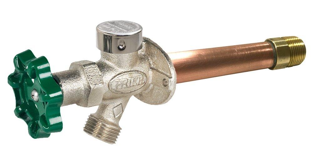 PRIER Products Satin Nickel Plated Residential Anti-Siphon Wall Hydrant 