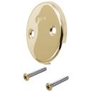 Overflow Plate and Screw in Brilliance Polished Brass