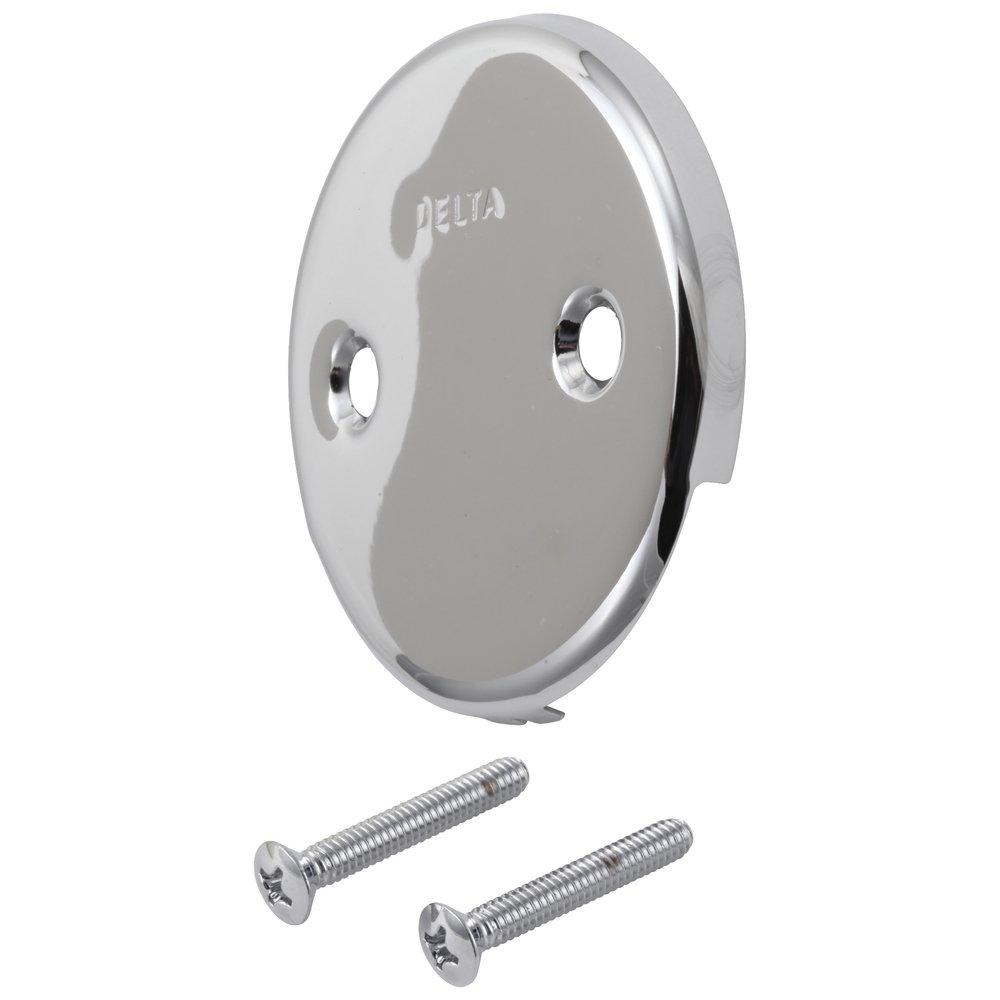 Delta Faucet Chrome Brass Overflow Face Plate and Screw 