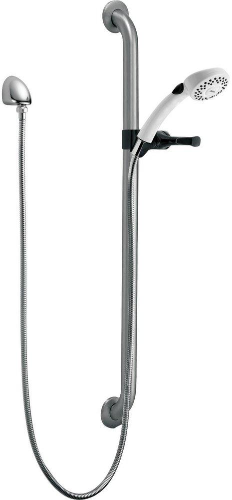 Delta Faucet Brilliance&reg; Stainless/White Dual Function Hand Shower 