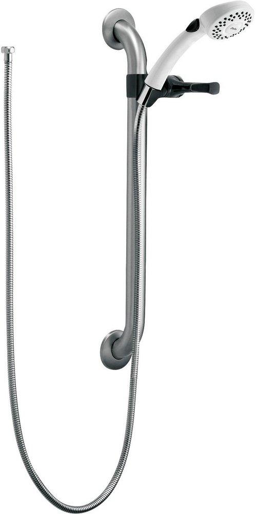 Delta Faucet Brilliance&reg; Stainless/White Dual Function Hand Shower 