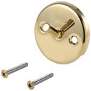 Overflow Plate and Screw Trip Lever in Brilliance Polished Brass