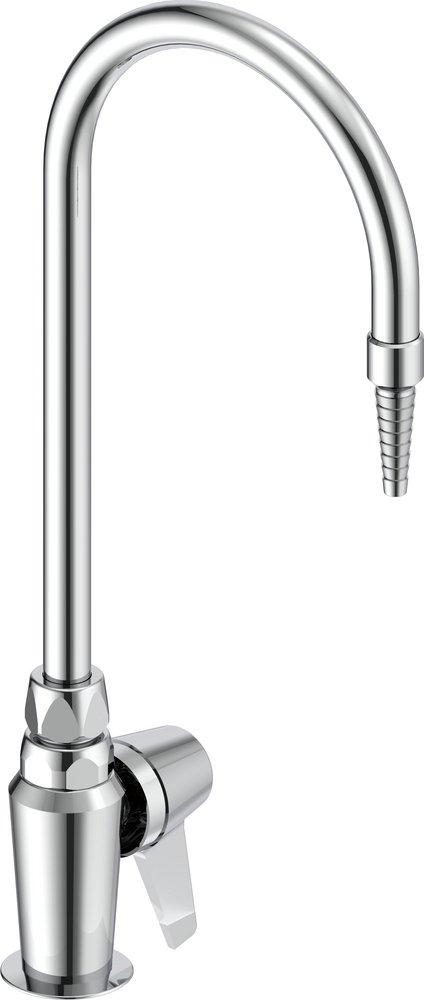 Delta Faucet Chrome 1-Hole Deckmount Laboratory Faucet with Cold Water Index and Single Lever Blade Handle 