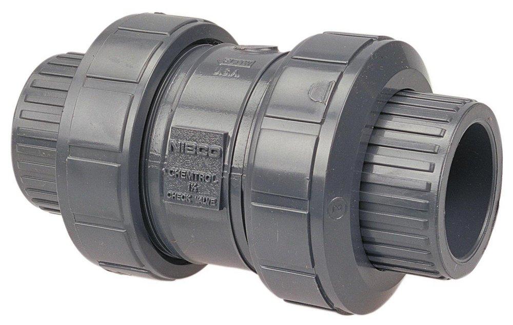 Chemtrol Dark Grey PVC Socket Ball Check Valve 