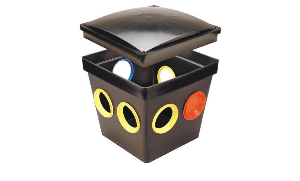 Tuf-Tite Black 7-Hole Distribution Box 