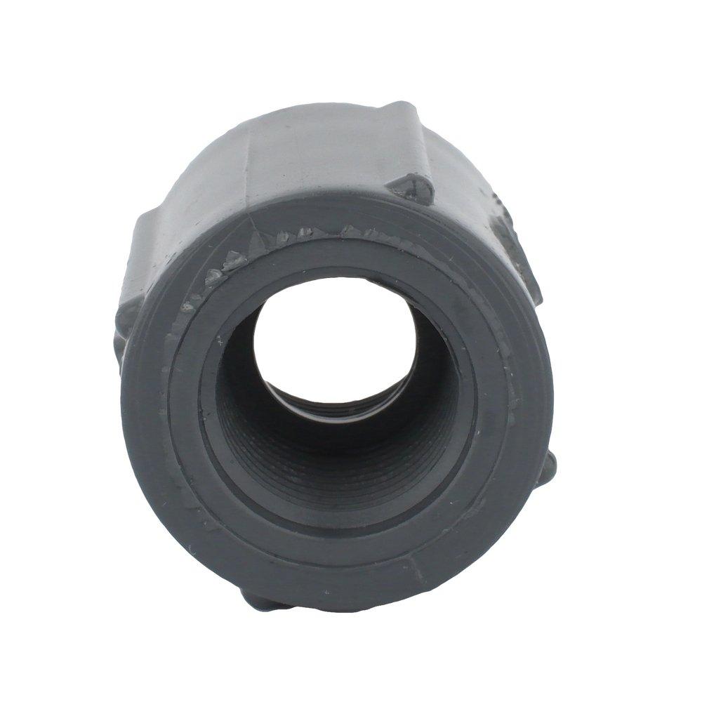 Dark Grey PVC Schedule 80 Threaded Coupling 