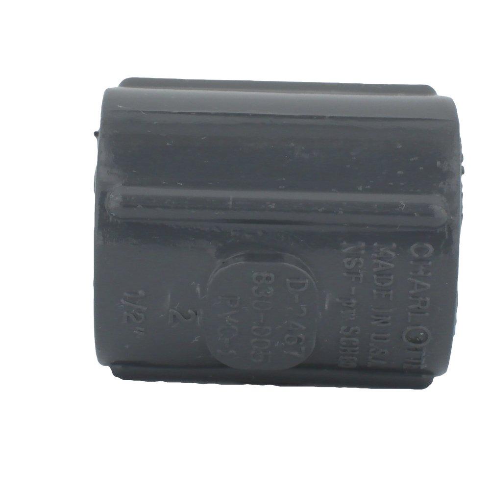 Dark Grey PVC Schedule 80 Threaded Coupling 