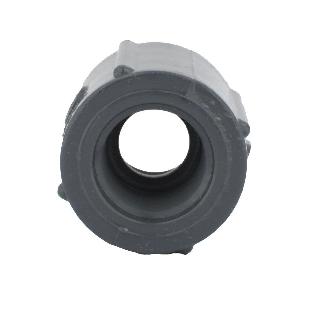 Dark Grey PVC Schedule 80 Threaded Coupling 