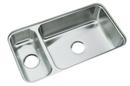 31-3/4 x 17-1/2 in. No Hole Stainless Steel Double Bowl Undermount Kitchen Sink in Luster Stainless Steel