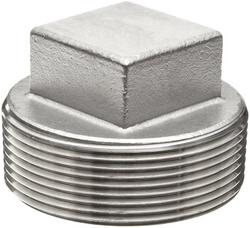 3/8 in. MNPT 1000# 304 and 304L Stainless Steel Square Head Plug