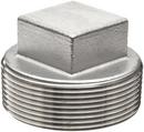 1 in. MNPT 1000# Global Square Head 304 and 304L Stainless Steel Plug