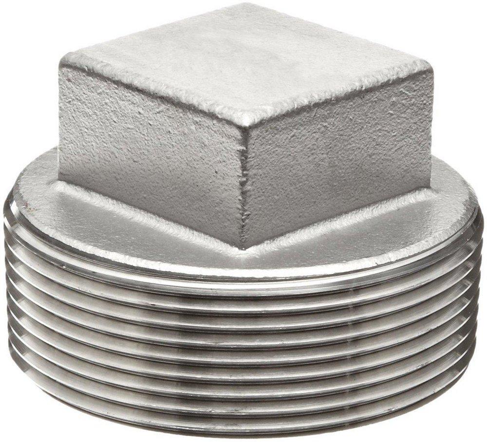MNPT 1000# 304 and 304L Stainless Steel Square Head Plug 