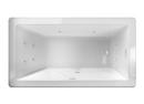 JACUZZI&reg; White 60 x 36 in. Whirlpool Drop-In Bathtub with End Drain 
