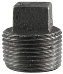 2 in. Threaded Black Carbon Steel Square Head Plug