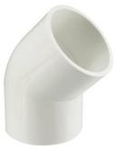 White Socket Straight Schedule 40 PVC 45 Degree Elbow 
