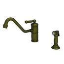 Single Handle Kitchen Faucet in Antique Brass