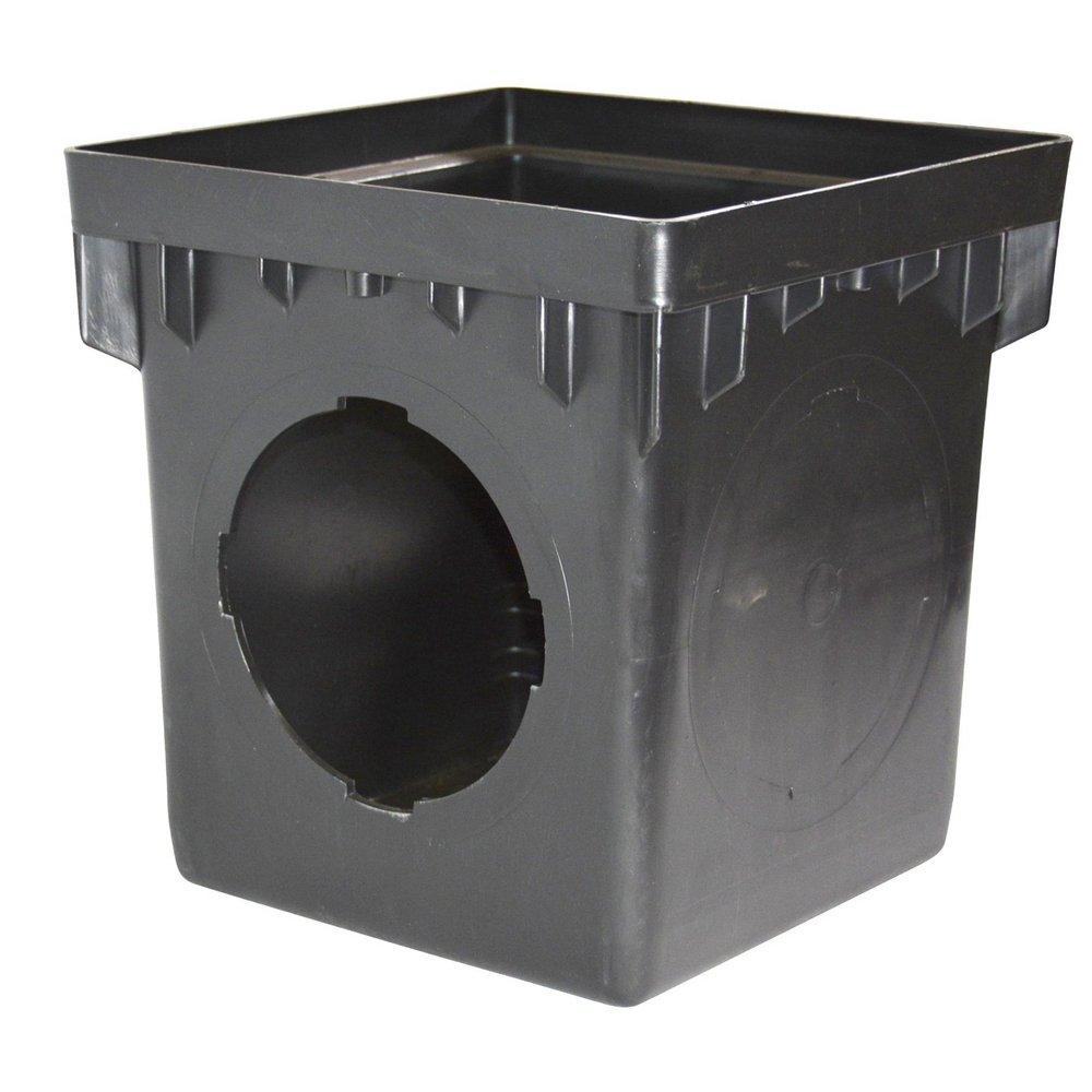 NDS Black 12 in. Catch Basin with 2-Outlet 