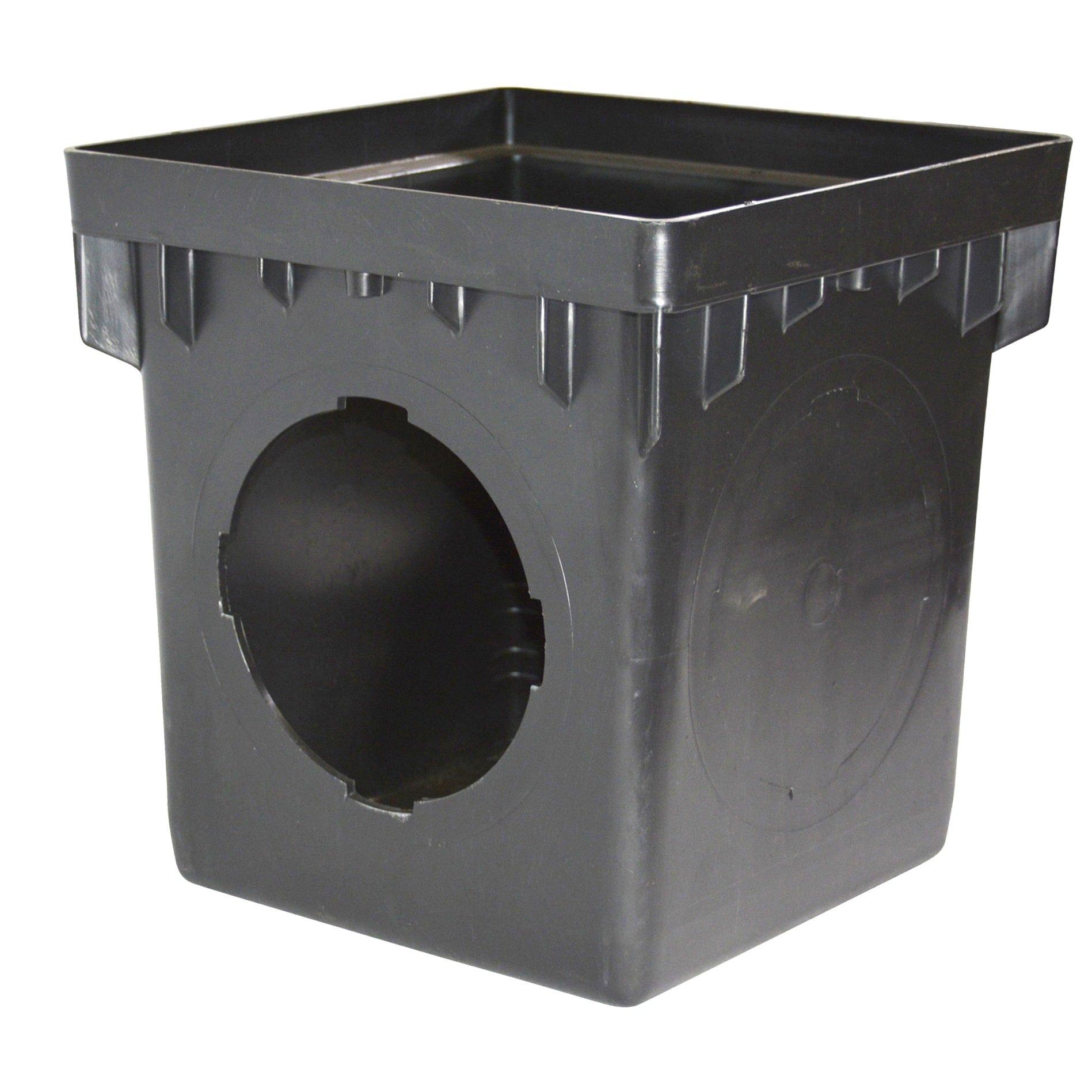 NDS Black 12-3/8 in. 4.25 lb. Plastic Catch Basin in Black 