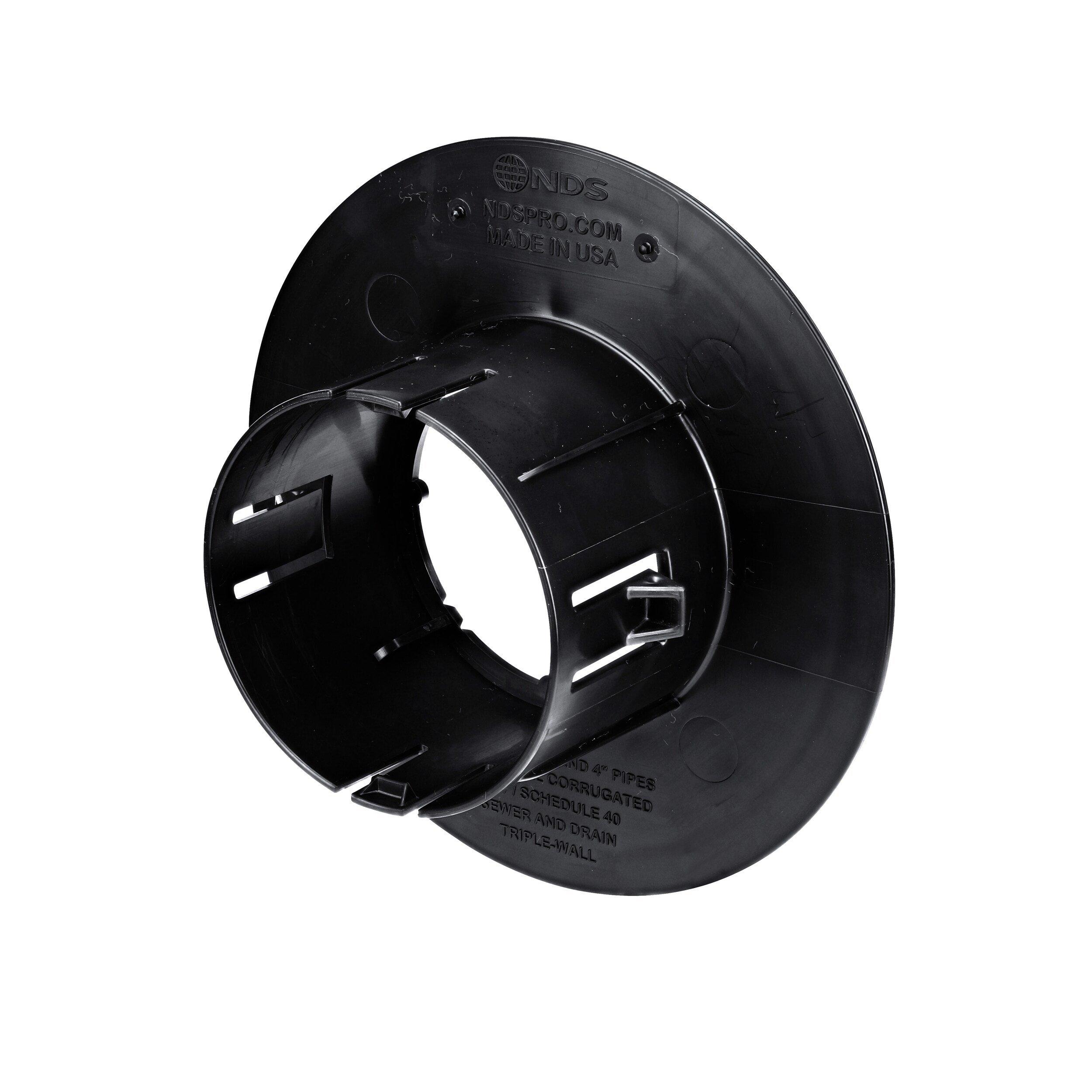 NDS Black 7-1/16 in. 0.60 lb. Plastic Catch Basin Universal Lock Outlet Adapter in Black 