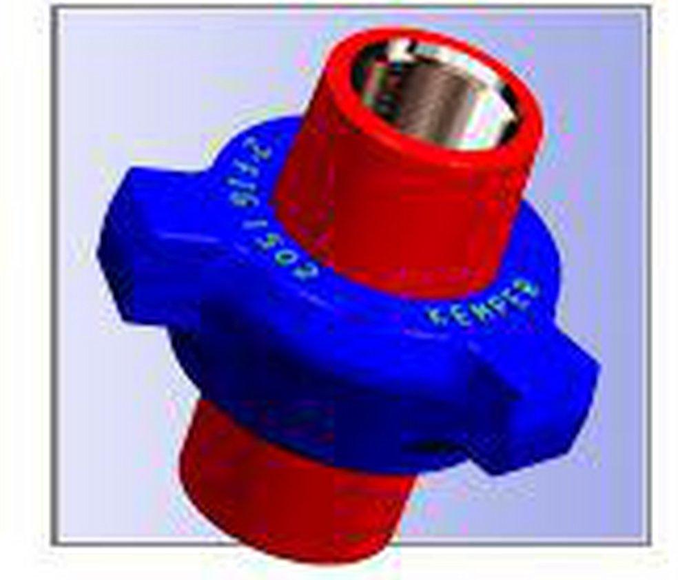 Kemper Valve & Fitting Threaded 2000# Ductile Iron and Forged Steel Hammer Union 