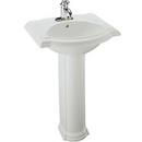 24-1/8 x 20 in. Oval Pedestal Sink with Base in White