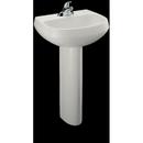22 x 18 in. Rectangular Pedestal Sink and Base in Almond