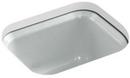 KOHLER Ice&trade; Grey 15 x 12-3/8 in. Undermount Cast Iron Bar Sink 