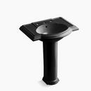 Oval Pedestal Sink with Base in Black Black™