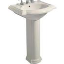 24-1/8 x 19-3/4 in. Oval Pedestal Sink and Base in Almond