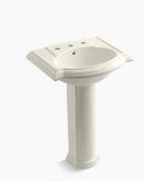 24-1/8 x 19-3/4 in. Oval Pedestal Sink and Base in Biscuit