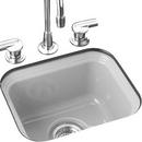KOHLER White 15 x 12-3/8 in. Undermount Cast Iron Bar Sink 